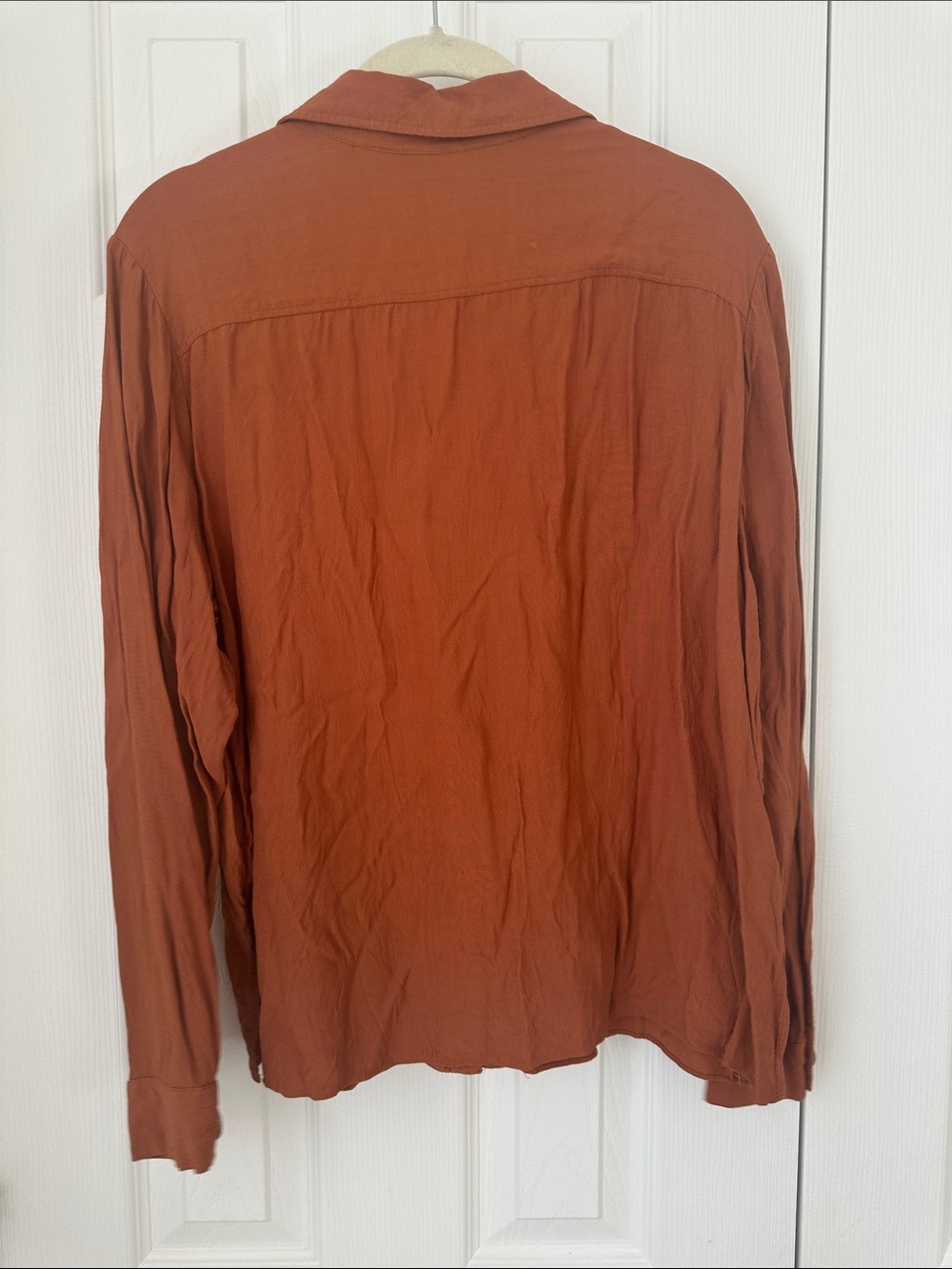 & Other Stories Rust Button-Front Shirt Jacket - Picture 4 of 4